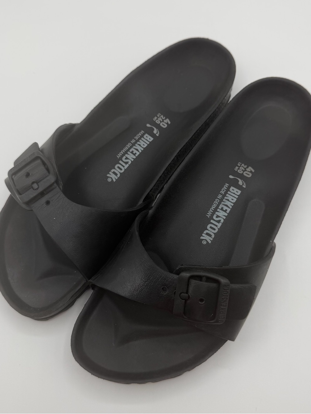 Birkenstock Madrid Eva Black Rubber Slide Sandals Women’s Size 9 US (40) *READ*